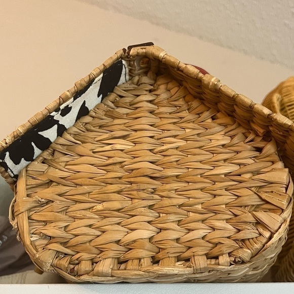 Kate Spade Wicker BlueBird Blue Bird House Novelty Bag Spring Red Straw Vintage - Picture 12 of 13